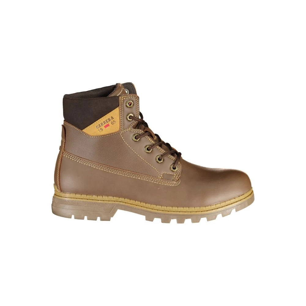 Carrera Men's Brown Lace-Up Boots,, Stylish Lace-Up Boots With Contrast Details Size 11 Uk