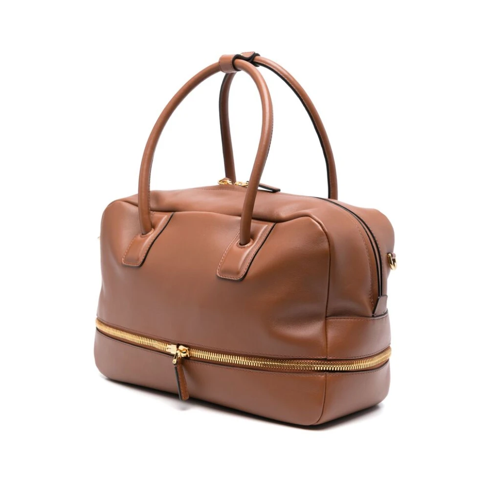 Moschino Bruine Schoudertas met Toprits Brown Dames