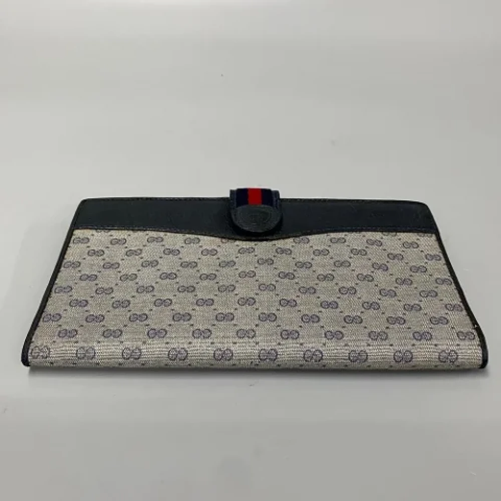 Gucci Vintage Pre-owned Leather wallets Blue Dames