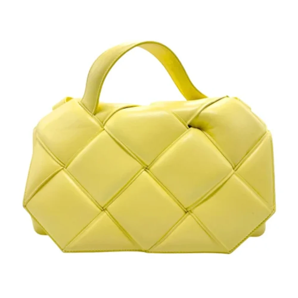 Bottega Veneta Vintage Pre-owned Leather handbags Yellow Dames