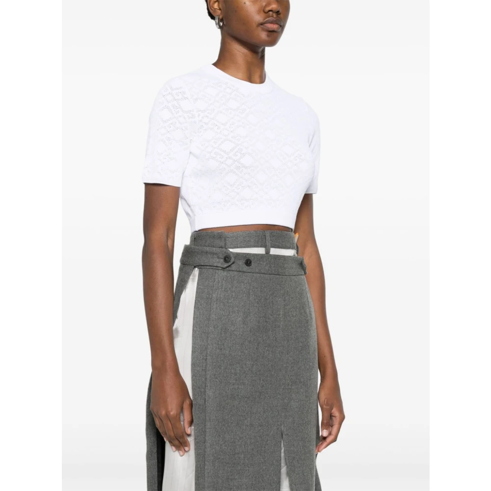 Givenchy T-shirt met ronde hals White Dames
