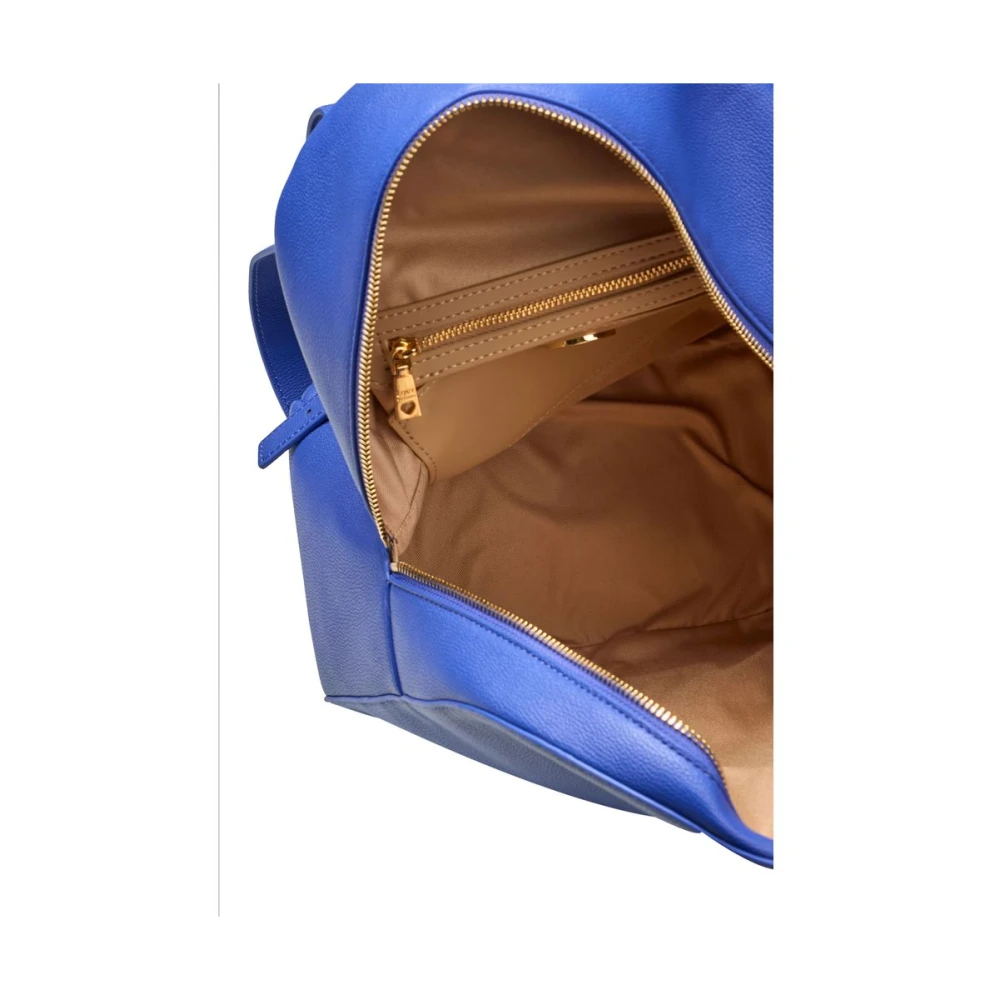 Love Moschino Blauwe Polyethyleen Rugzak met Verstelbare Banden Blue Dames