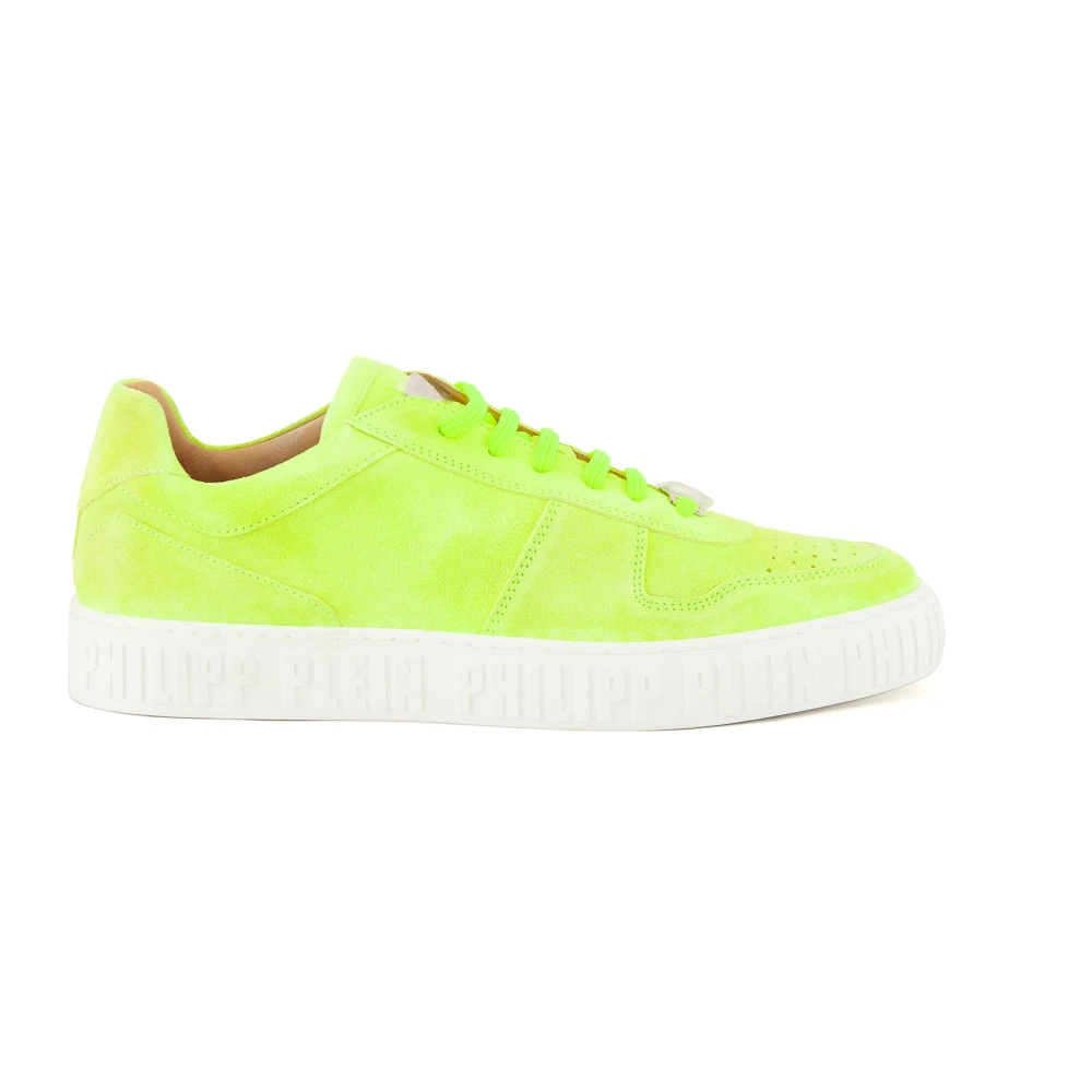 Philipp Plein Suède Lo-Top Sneakers Heren Schoenen Geel