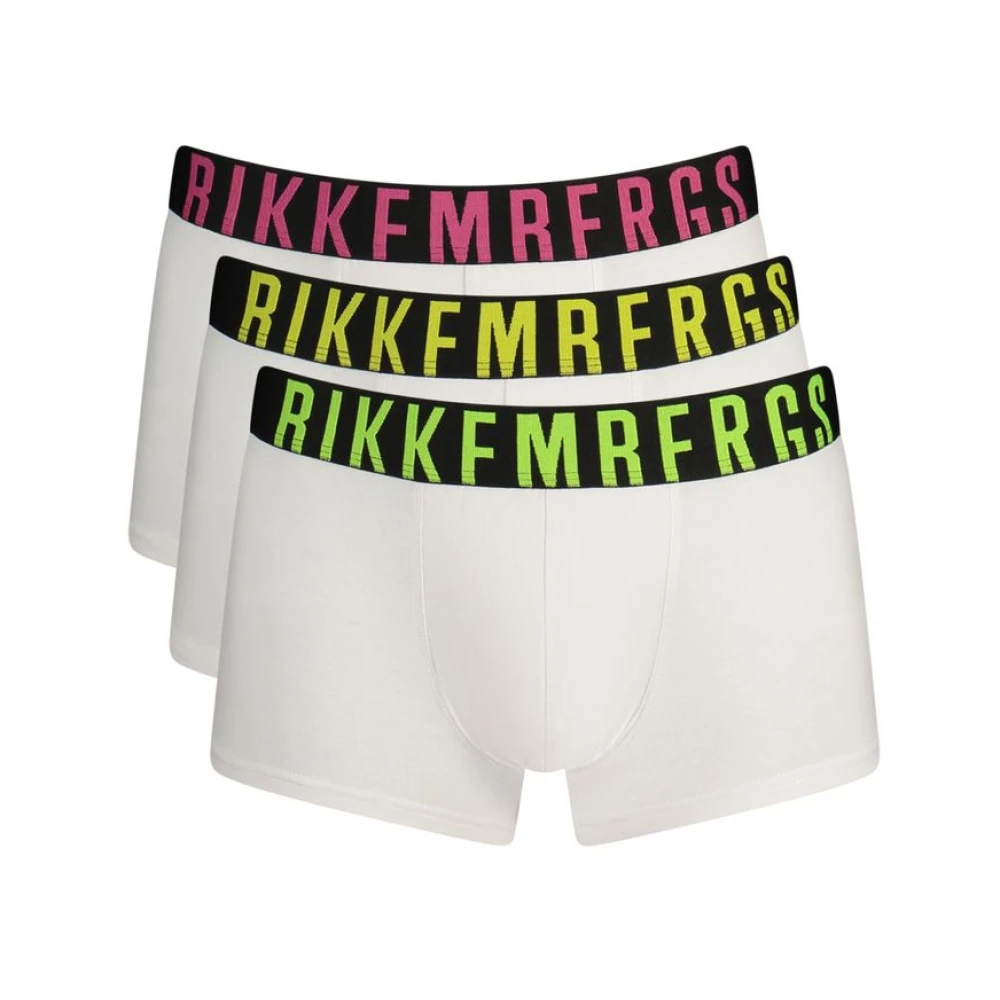 Bikkembergs Men's White Underpants, L, Cotton Boxer Short