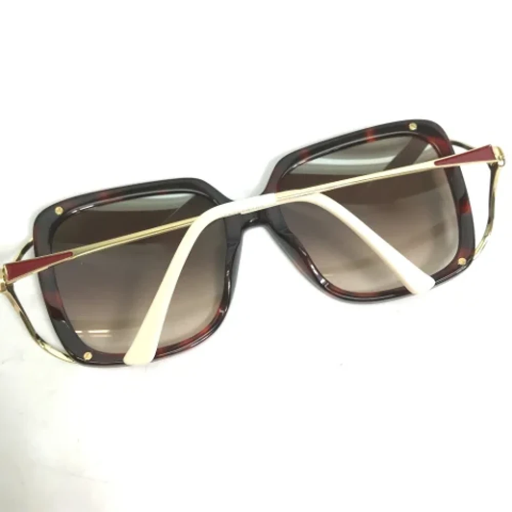 Gucci Vintage Pre-owned Fabric sunglasses Brown Dames