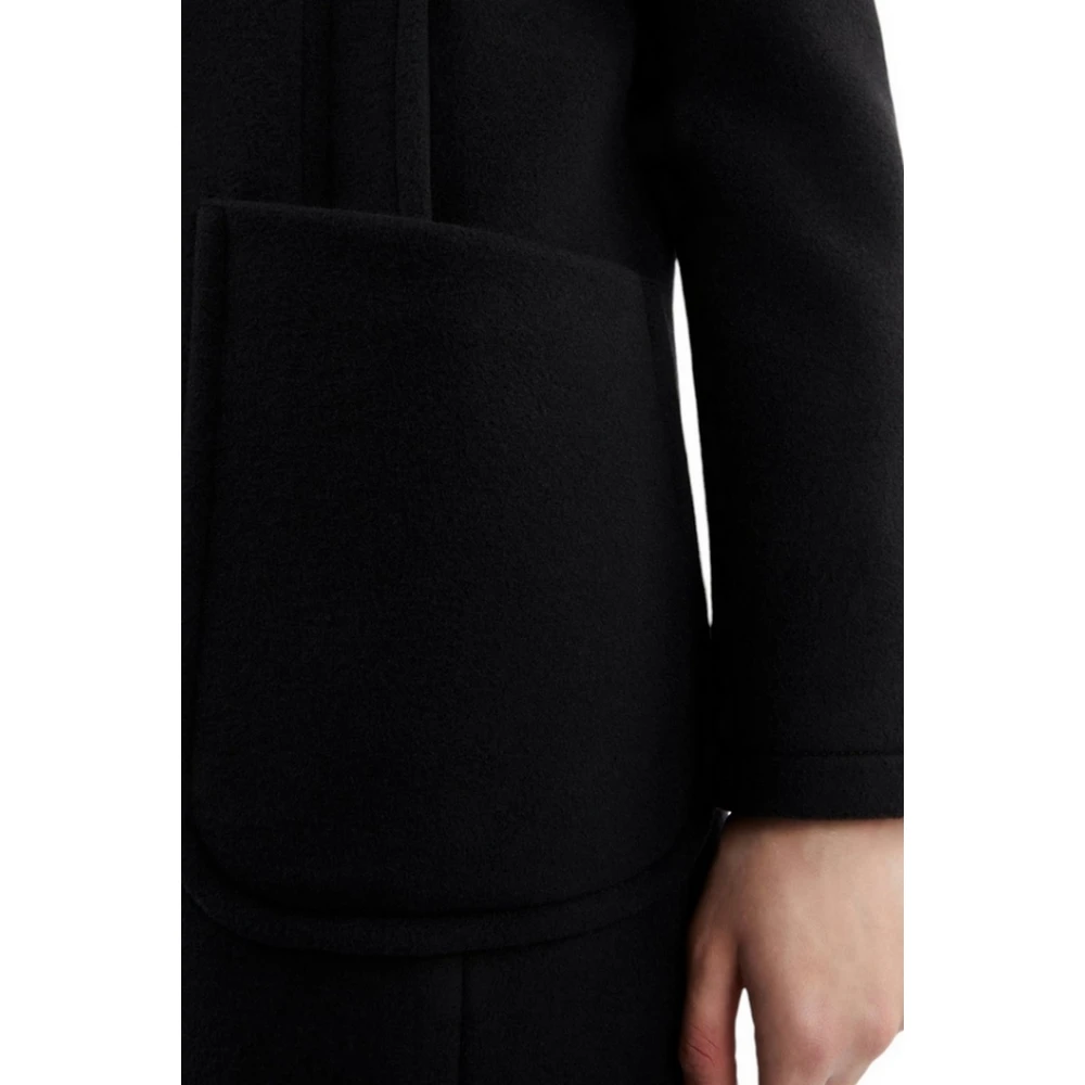 Fay Zwarte wol kasjmier jas Black Dames