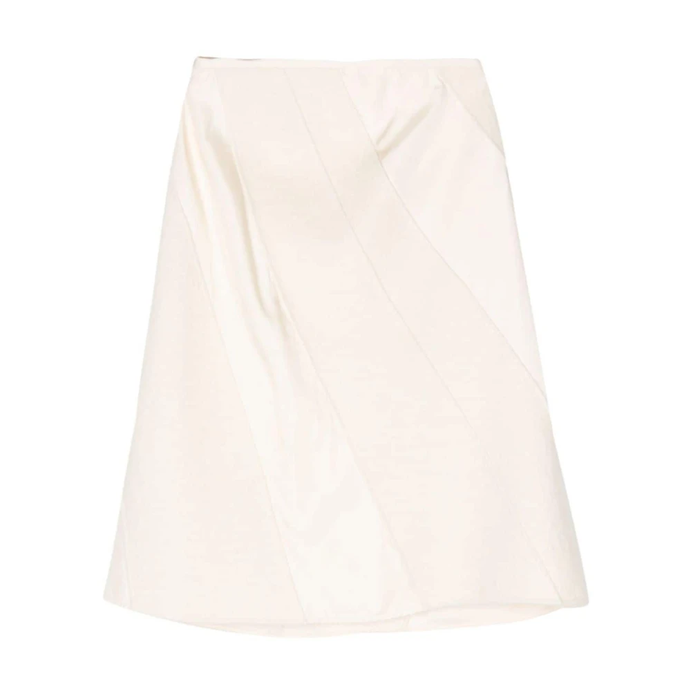 Jil Sander Chique witte A-lijn rok Beige Dames