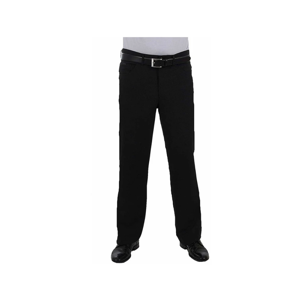 Alberto Slim Fit Stoffen Broek Black Heren