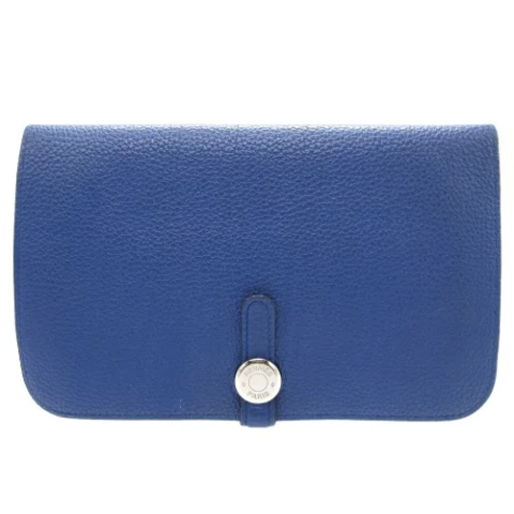 Hermès Vintage Pre-owned Canvas wallets Blue Dames