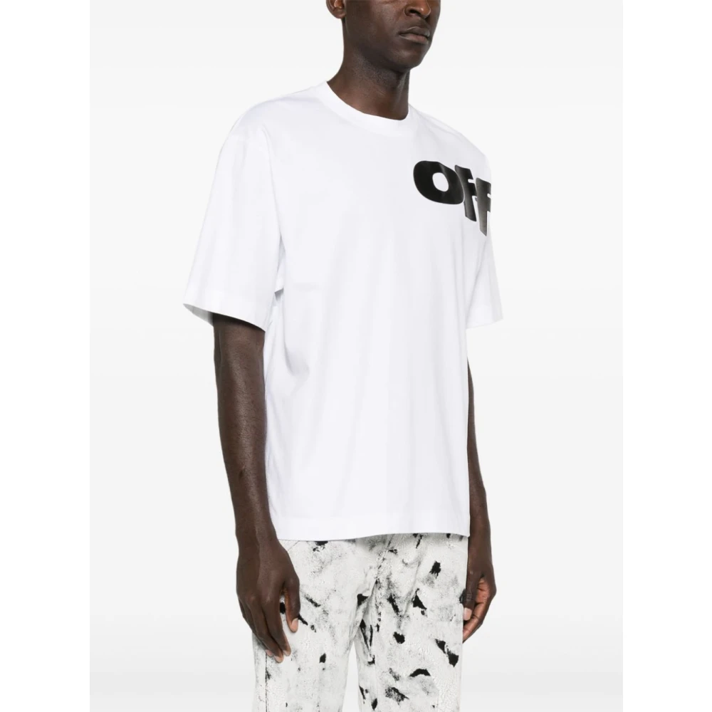 Off White Witte katoenen T-shirt White Heren