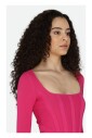 robe-midi-fuchsia-a-encolure-carree