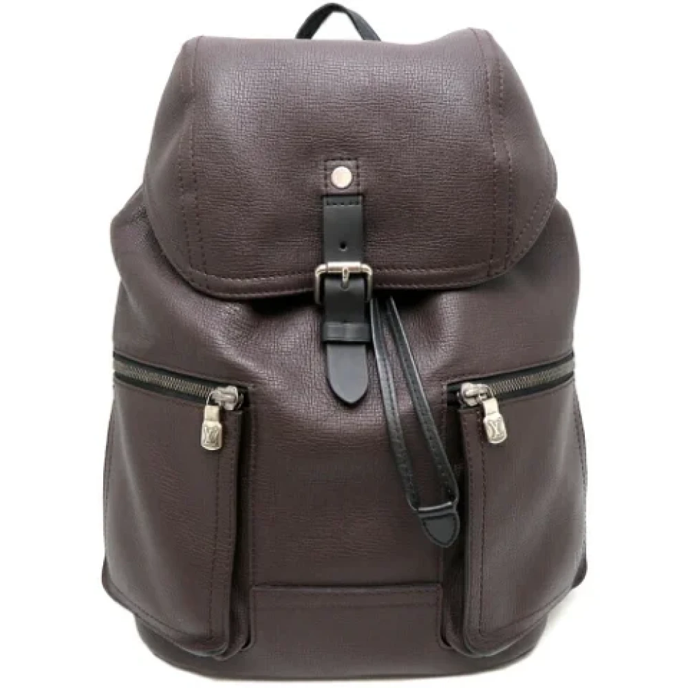 Louis Vuitton Vintage Pre-owned Leather backpacks Brown Dames