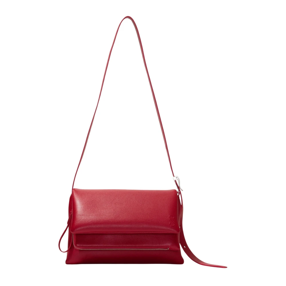 Proenza Schouler Stad Nappa Schoudertas Red Dames