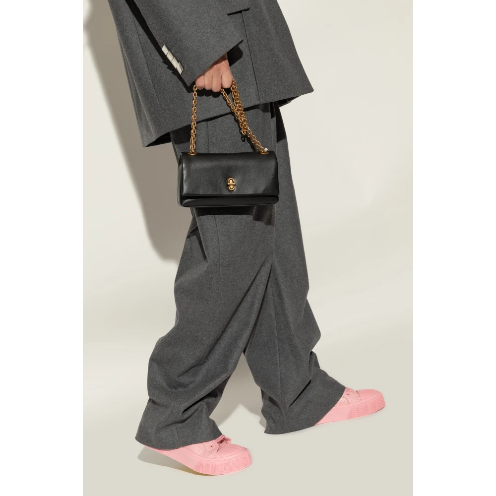 Marc Jacobs Leren schoudertas Black Dames