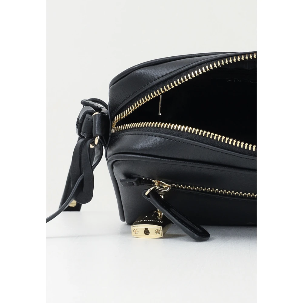 Armani Exchange Compacte en moderne zwarte schoudertas Black Dames