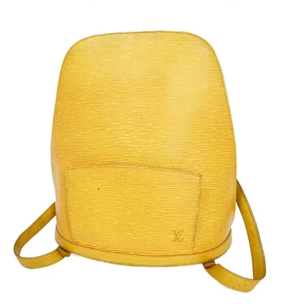 Louis Vuitton Vintage Pre-owned Leather backpacks Yellow Dames