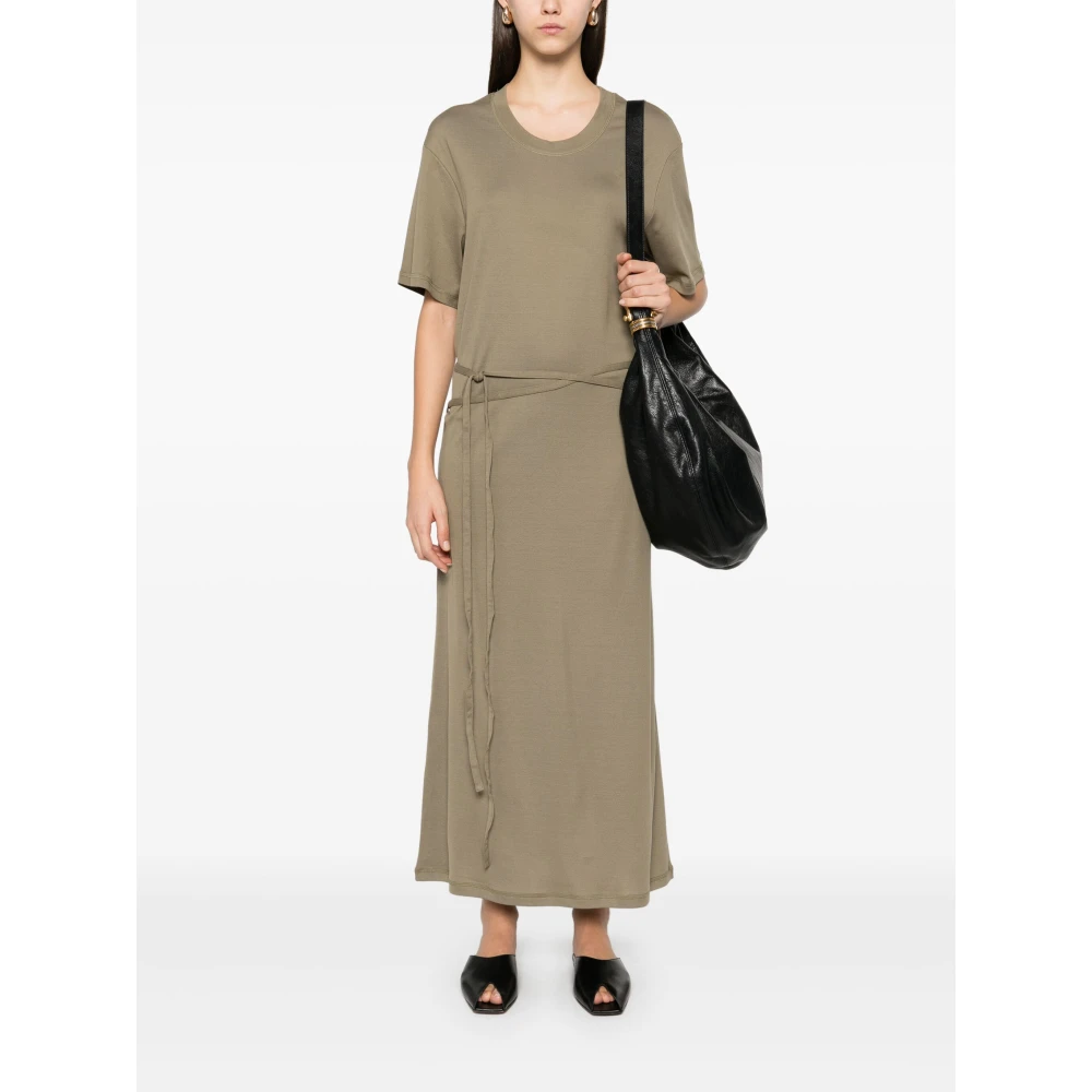 Lemaire Rib T-shirt Jurk Brown Dames