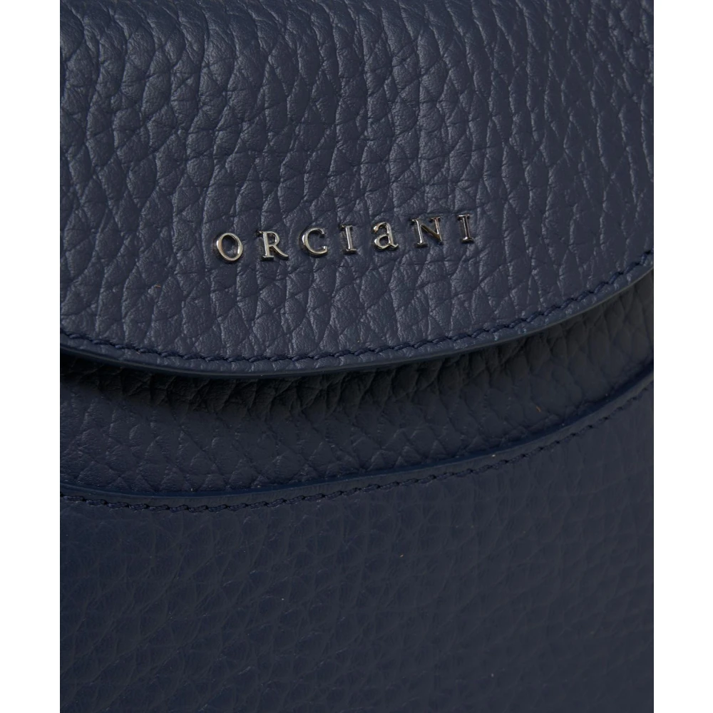 Orciani Blauwe Leren Handtas met Afneembare Band Blue Dames