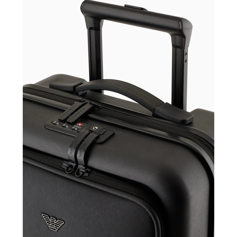 Emporio Armani Zwarte Trolleytas voor Mannen Black Heren