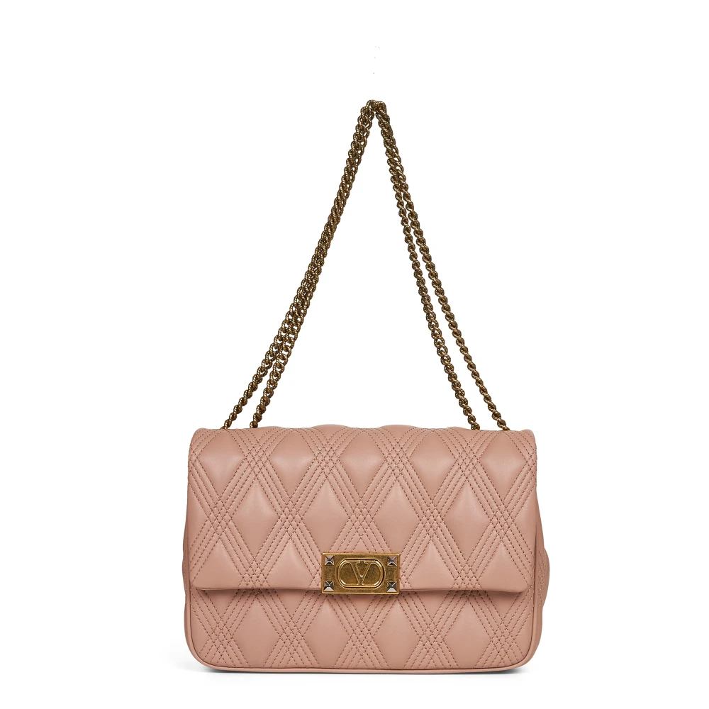 Valentino Garavani Women's Pink Quilted Leather Shoulder Bag