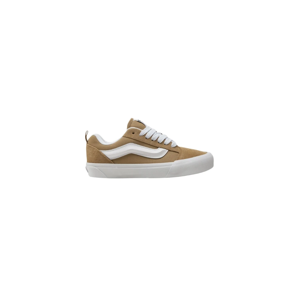 Vans Unisex Green Sneakers, 3 Uk, Knu Skool Low-Top Trainers