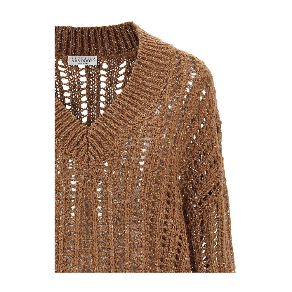 BRUNELLO CUCINELLI Luxe Sweaters Collectie Brown Dames