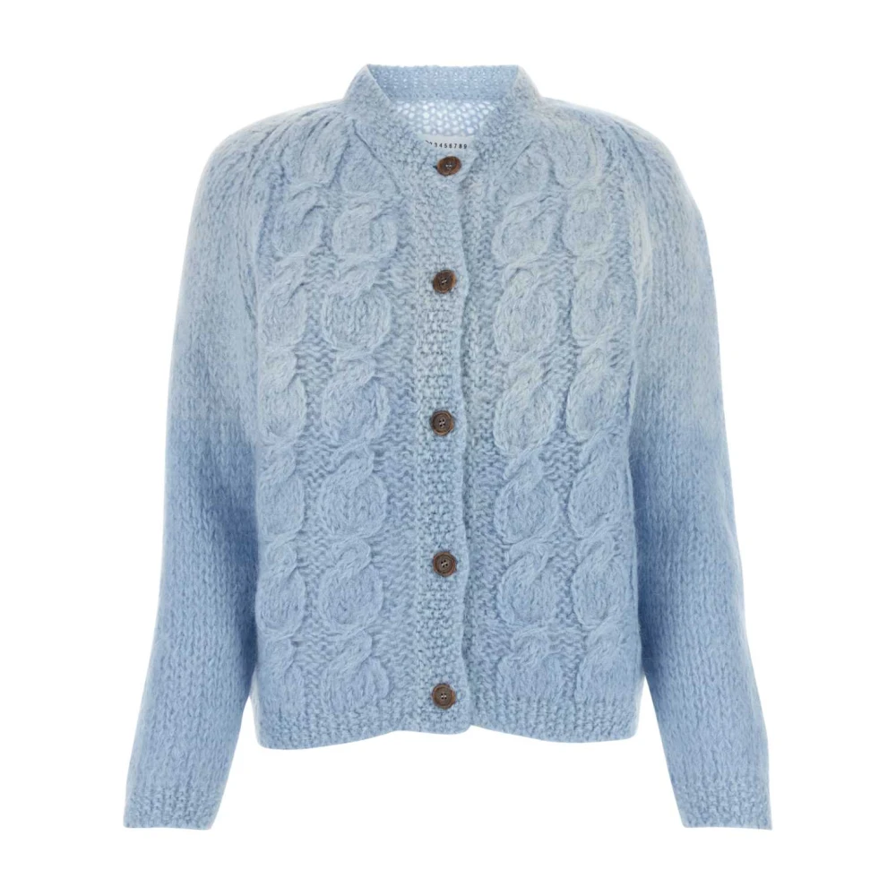 Maison Margiela Lichtblauwe Mohair Blend Cardigan Blue Dames
