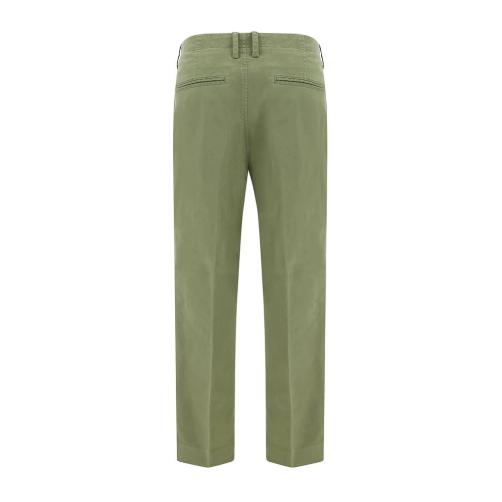 True Royal Katoenen Mid-Rise Sarah Broek met Zakken Green Dames