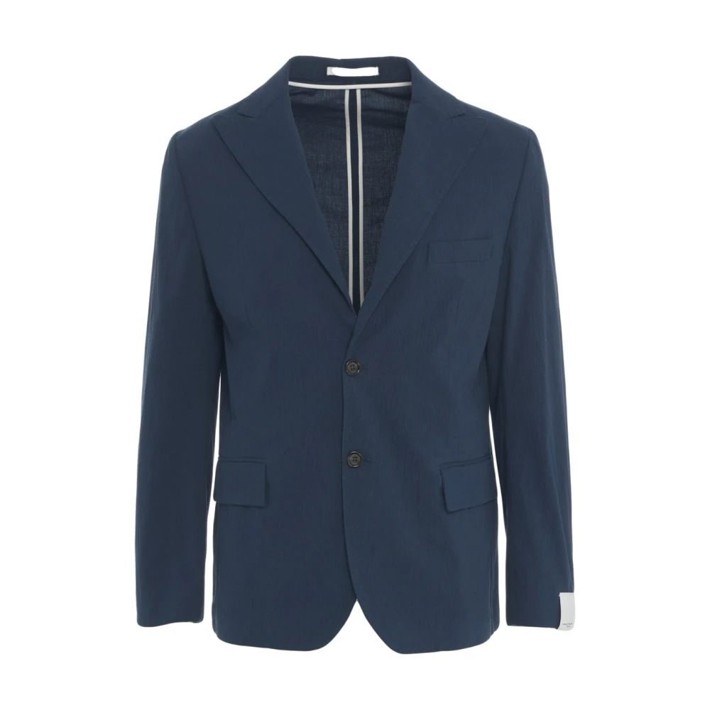 Paolo Pecora Blauwe Single-Breasted Blazer Stijlvol Ontwerp Blue Heren