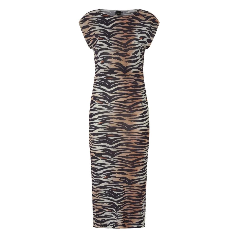 Pinko Women's Multicolor Tiger Print Midi Dress - Midi Dresses - M - Dresses