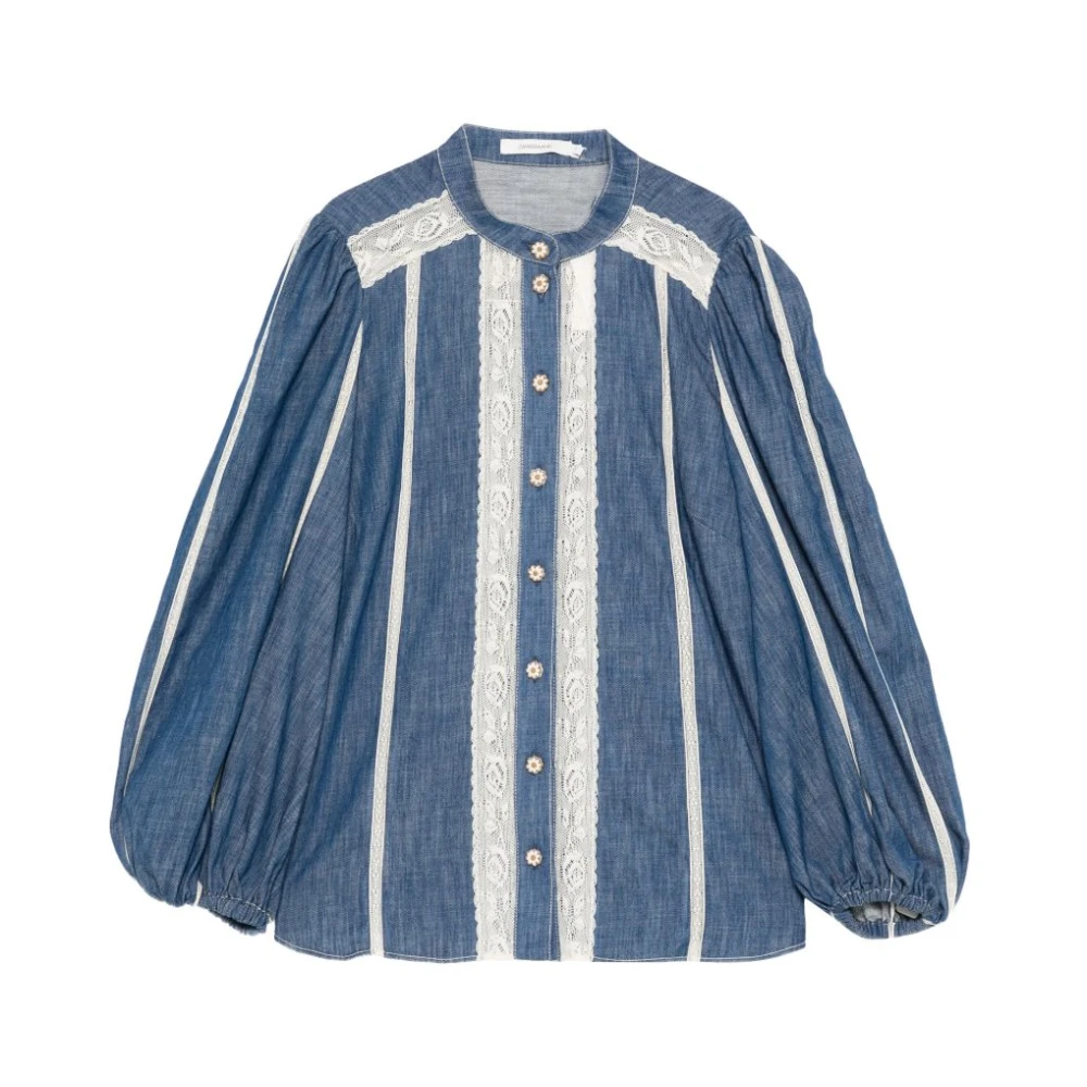 Zimmermann Women's Blue Shirts, Xs, Awaken Denim Shirt