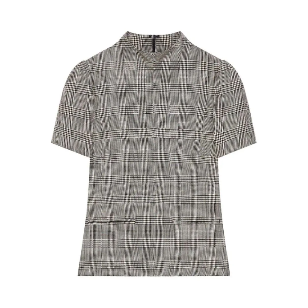 Courrèges Prince Of Wales Korte Mouw Top Brown Dames