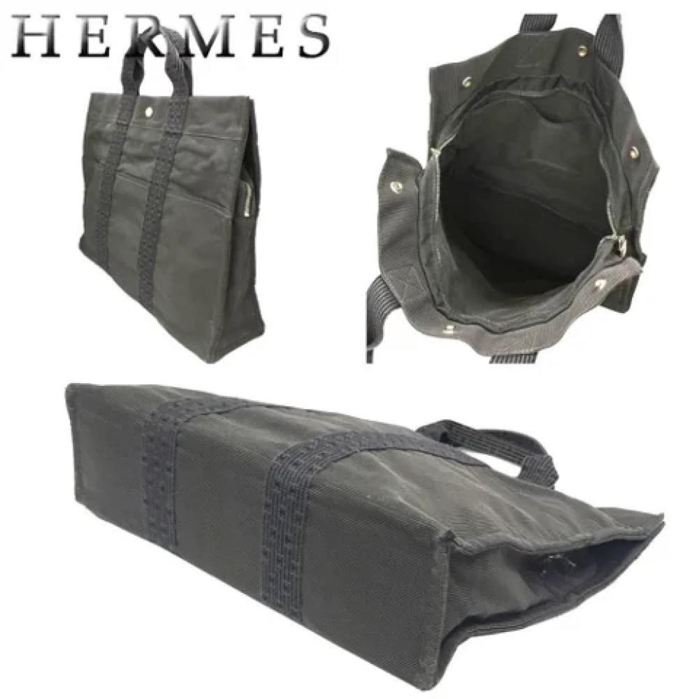 Hermès Vintage Pre-owned Fabric totes Black Dames