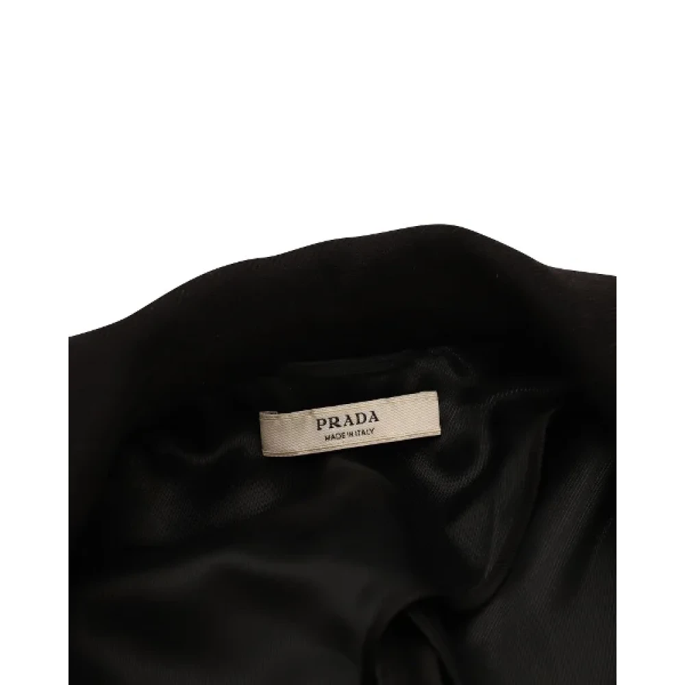 Prada Vintage Pre-owned Wool outerwear Black Dames