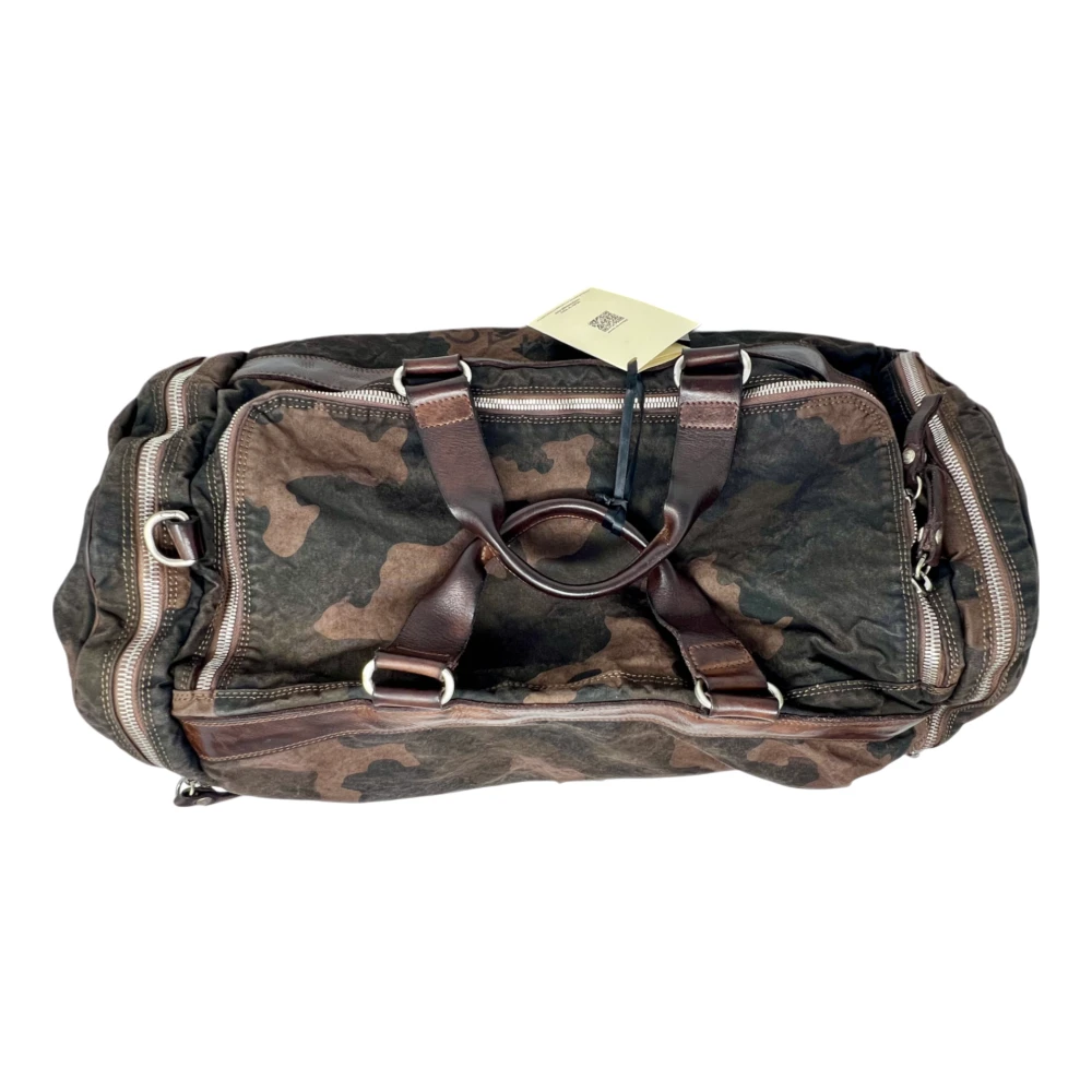 Campomaggi Canvas en leren Weekender tas Multicolor Heren