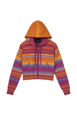Flerfärgad Zip Hoodie Tröja