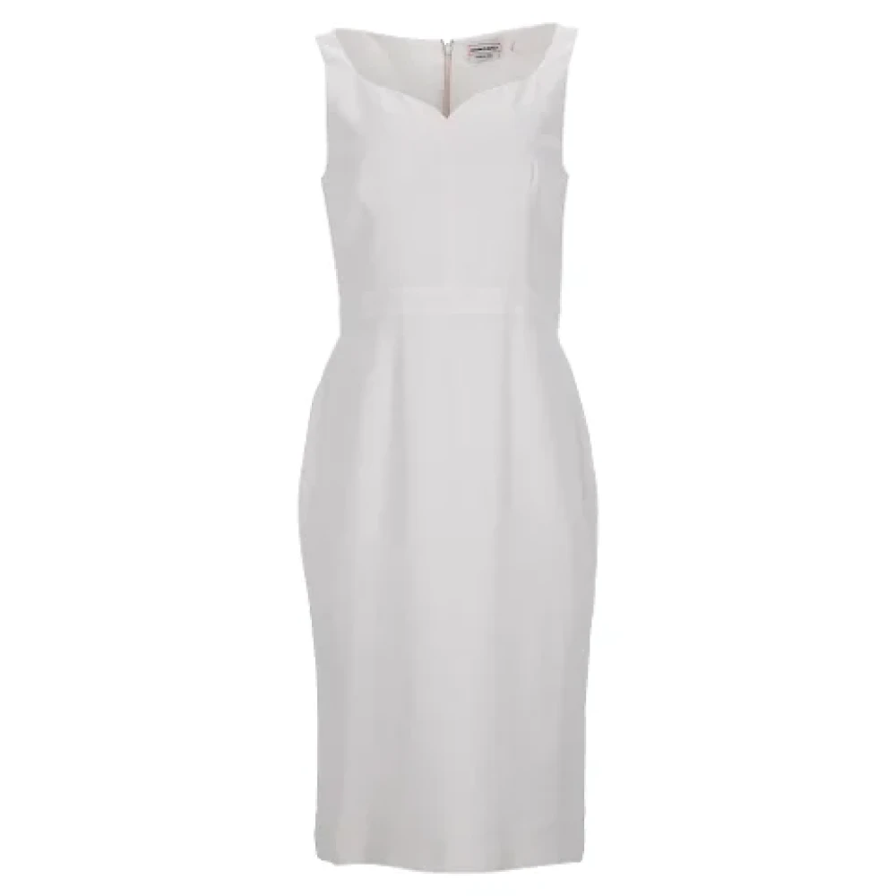 Alexander McQueen Pre-owned Polyester dresses White Dames