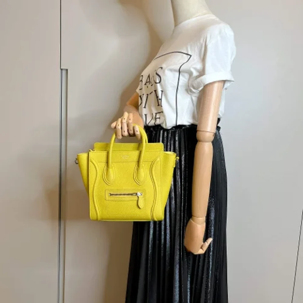 Celine Vintage Pre-owned Leather celine-bags Yellow Dames
