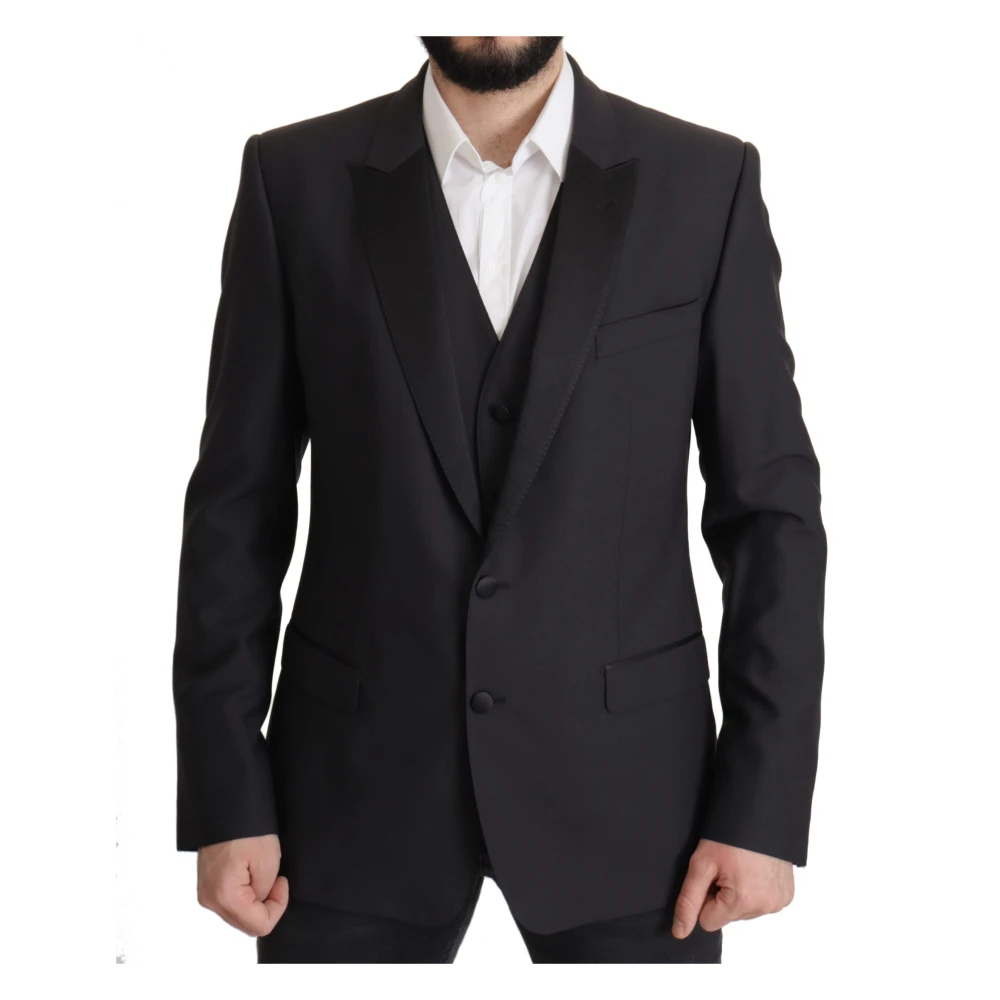 Dolce & Gabbana Men's Dark/Blue Single Breasted Martini Blazer