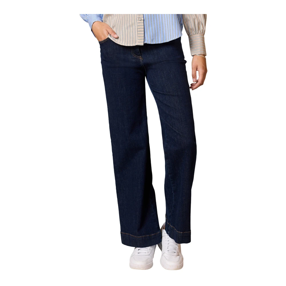 2-Biz Donkerblauwe Gayla_Denim Broek Blue Dames