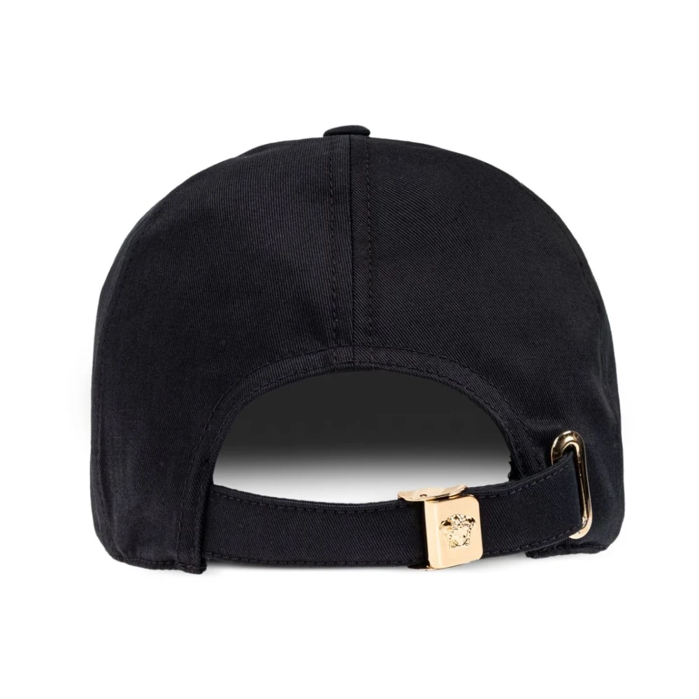 Versace Zwarte Stijlvolle Hoeden Black Heren
