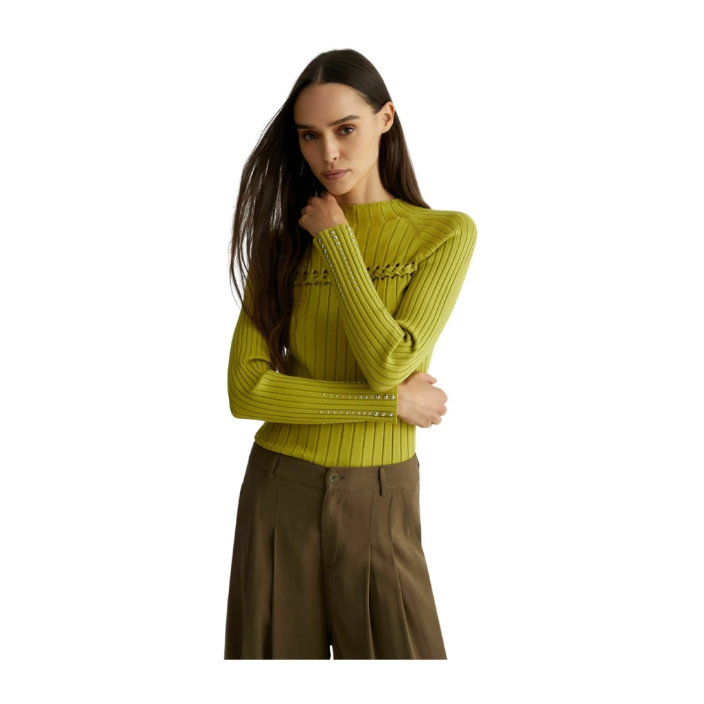 Liu Jo Geribbelde trui Green Dames