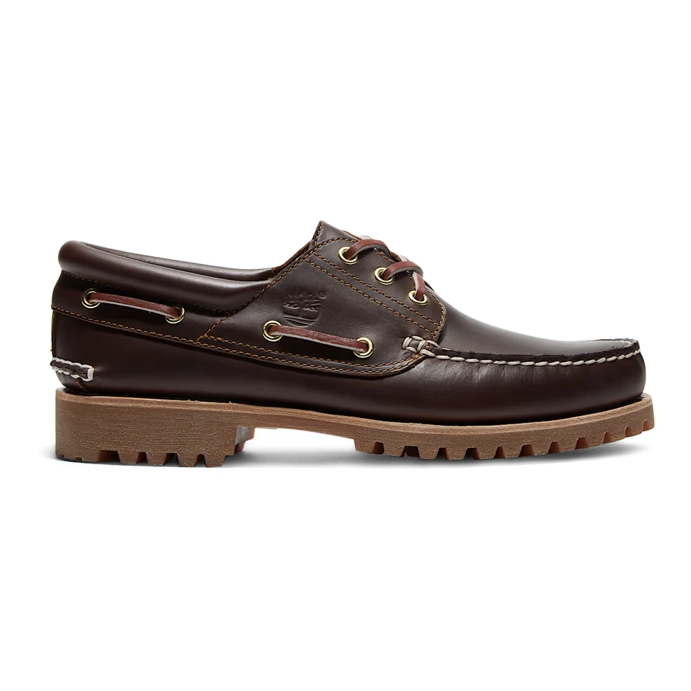 Timberland Men's Brown Boat Shoes, 12 Uk, Authentic 3-Eye Lug Handsewn Boat Shoe