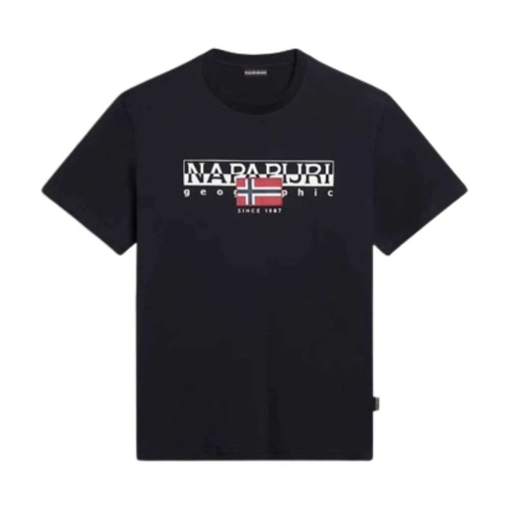 Napapijri Stijlvolle T-shirt voor Mannen in Geel Black Heren