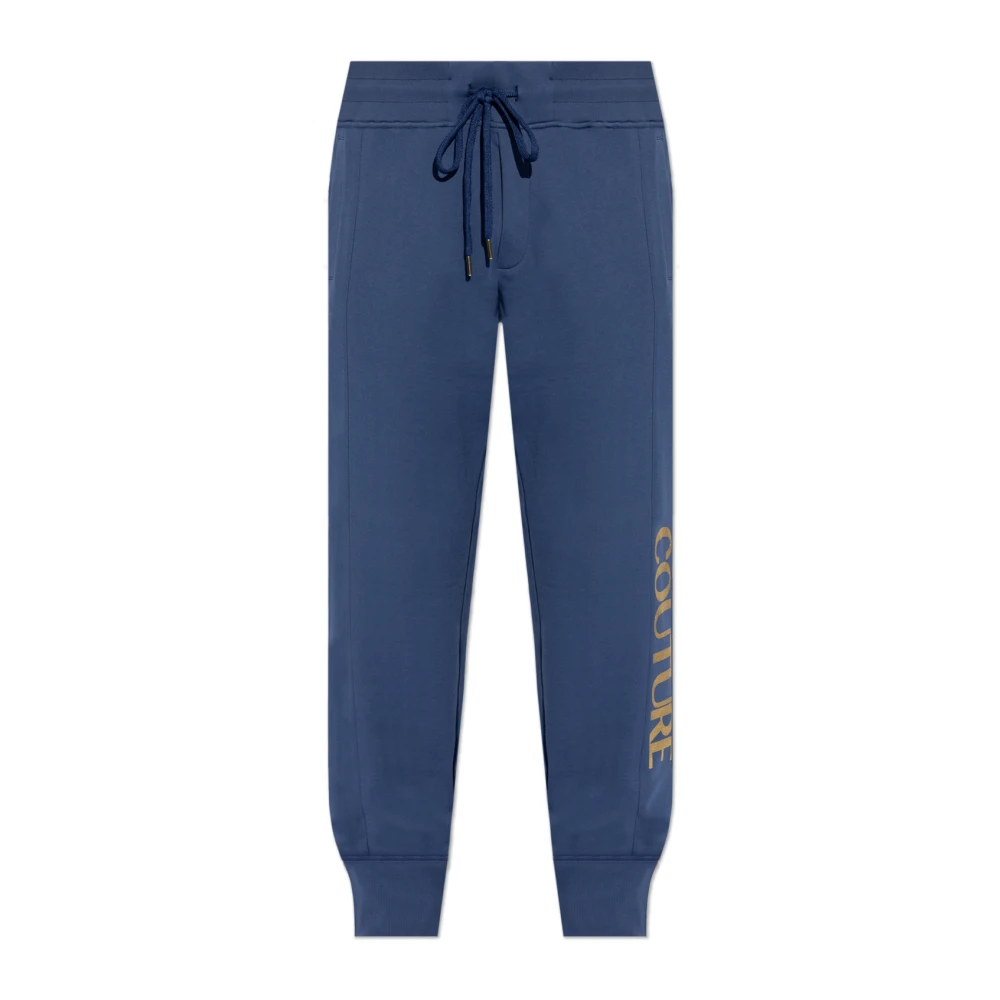 Versace Jeans Couture Sweatpants med tryckt logotyp Blue, Herr