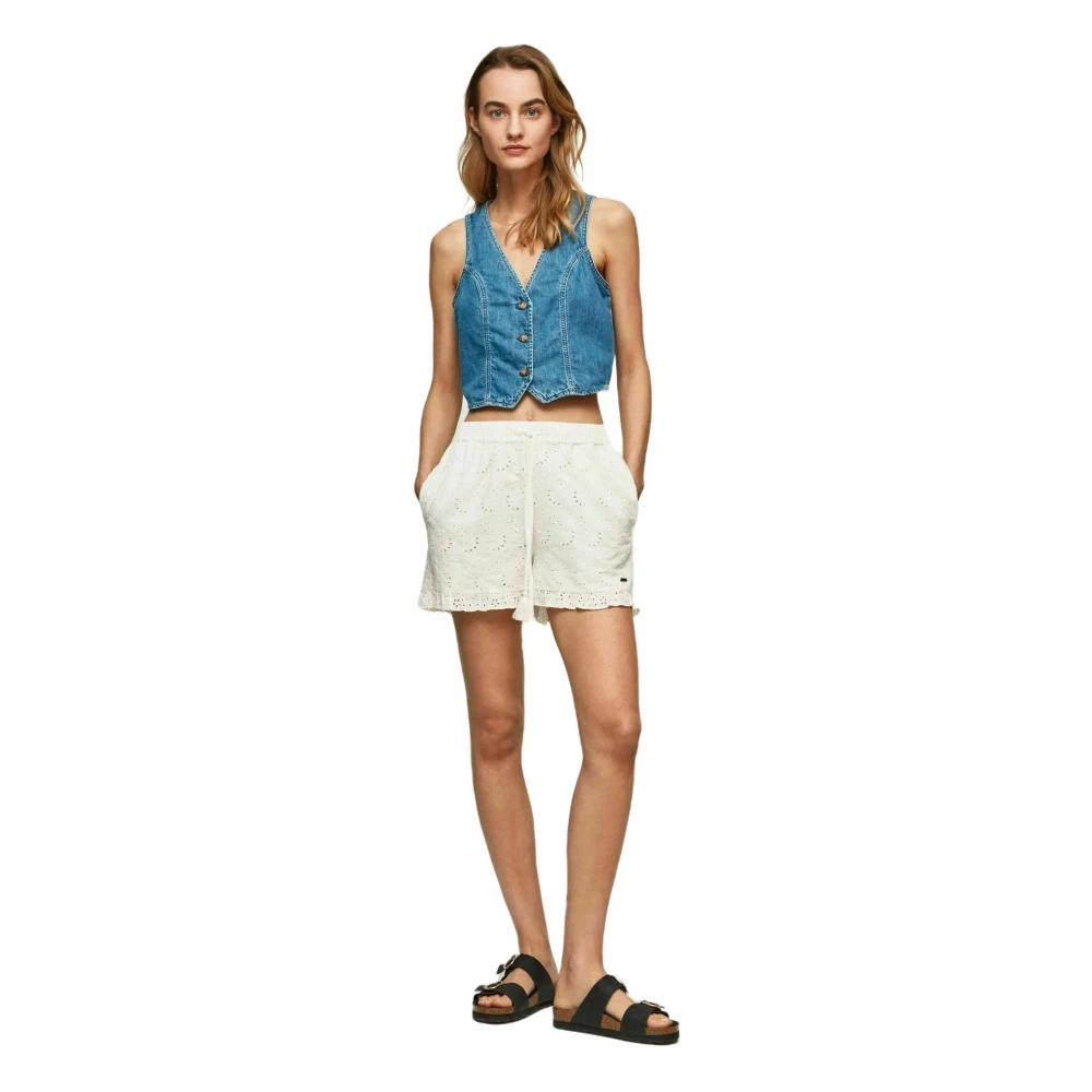 Pepe Jeans Short Shorts White Dames