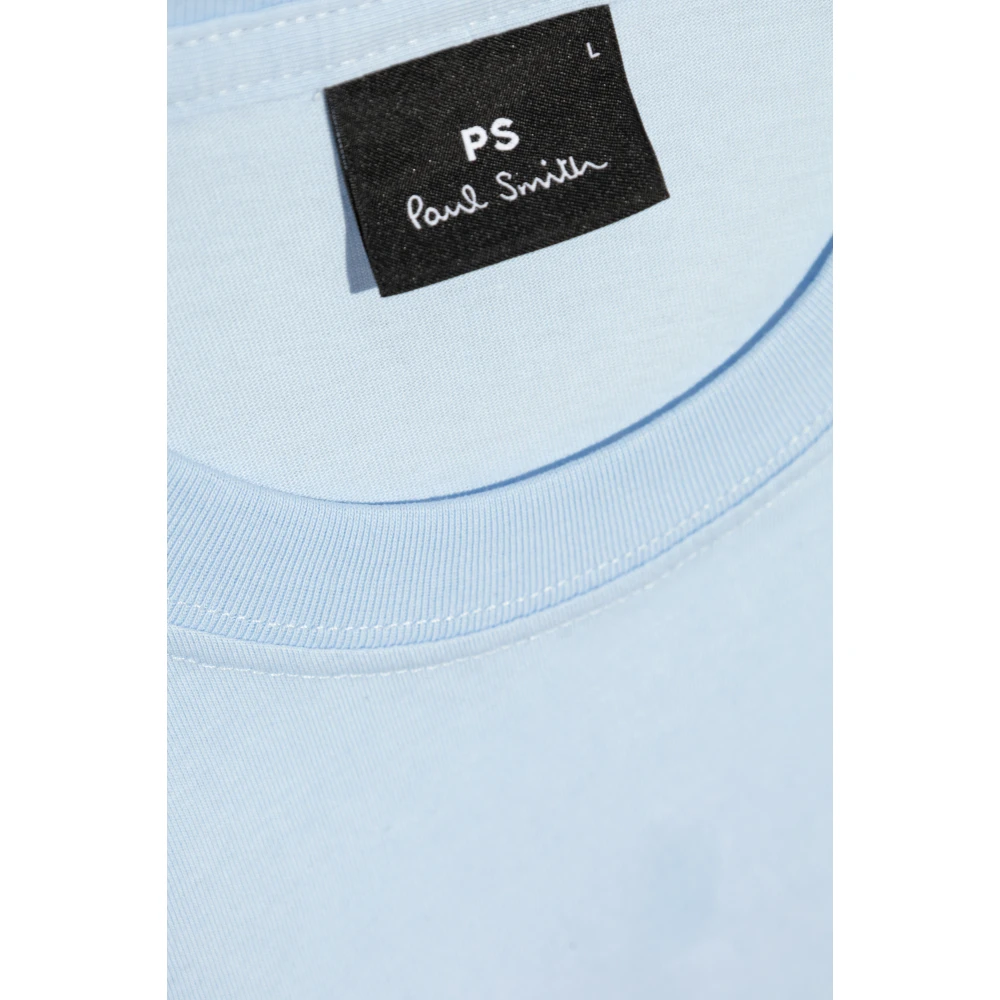 PS By Paul Smith Bedrukt T-shirt Blue Heren