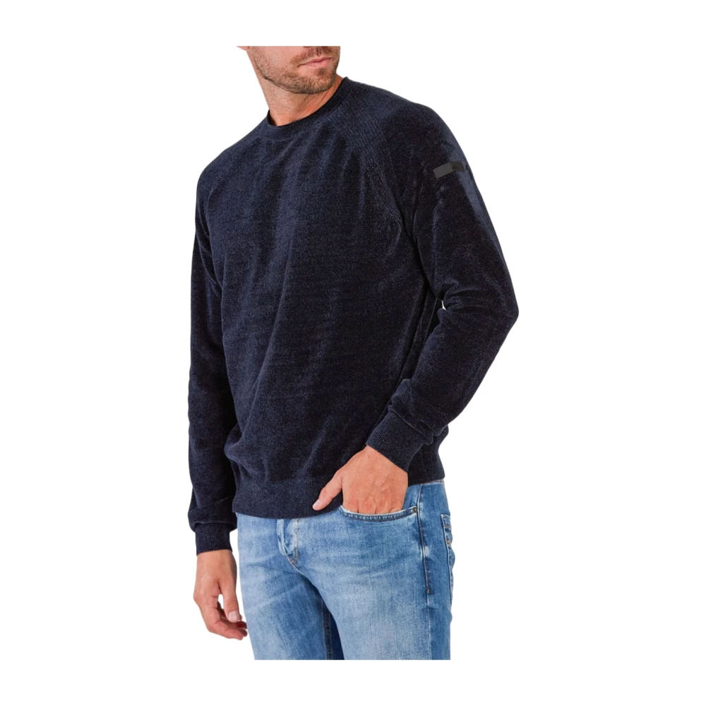 RRD Blauwe trui met elastische manchetten Blue Heren