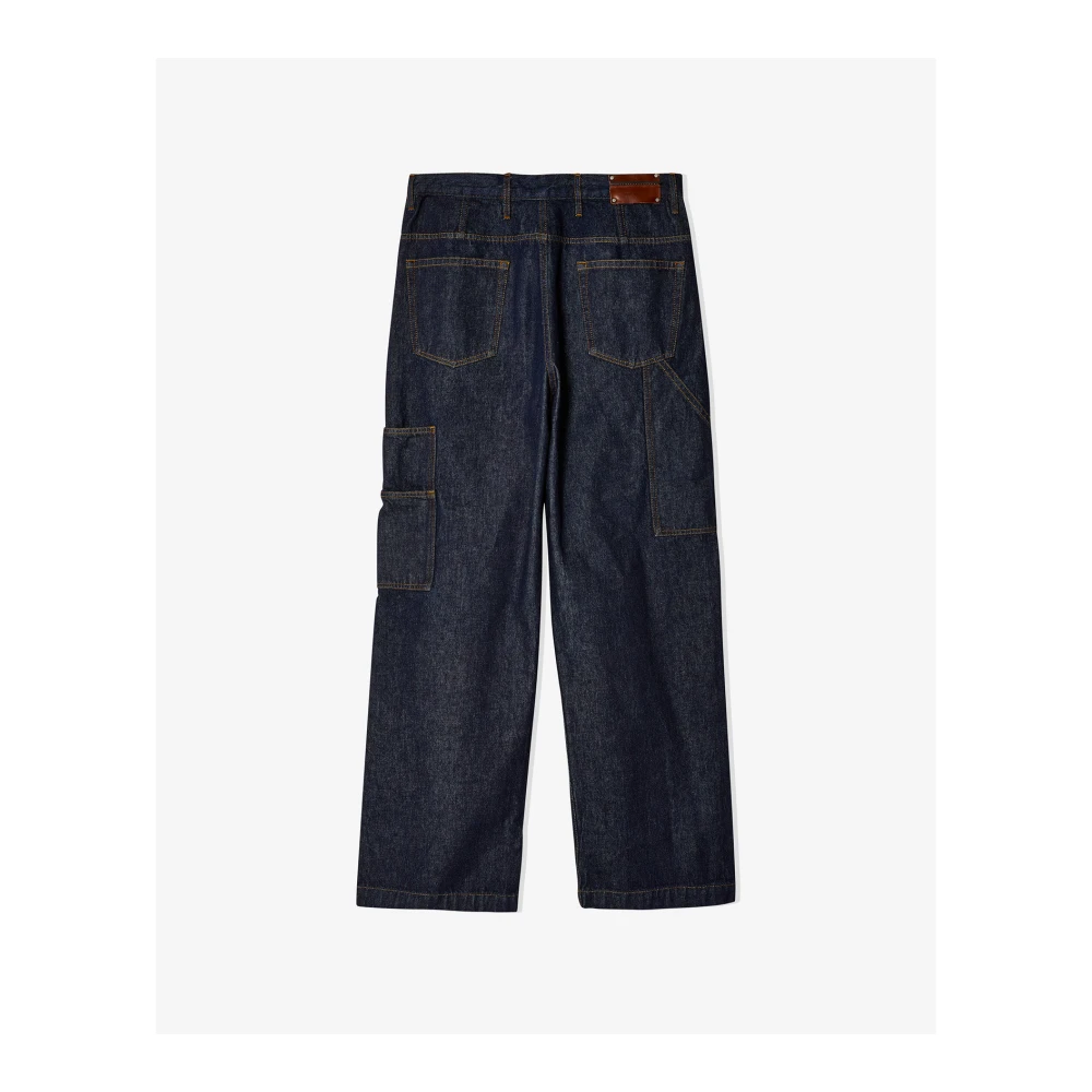 Dries Van Noten Indigo Pickerby Broek Blue Heren