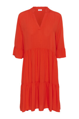 flounce-dress-with-v-neck-print